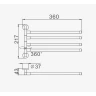 Полотенцедержатель D-Lin D255280 поворотный цвет Сатин