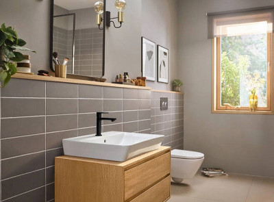 Смеситель для раковины Hansgrohe Rebris E 72560670 Черный матовый латунь
