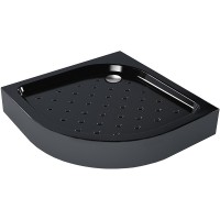 Акриловый поддон для душа Melodia della vita Round 80x80 MTYRD8080Bk Черный