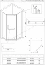 Душевой уголок Veconi Rovigo RV-36G 100х100 RV36G-100-01-C5 профиль Золото брашированное стекло прозрачное