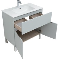 Тумба под раковину Aquanet Алвита New 80 277552 Серая матовая МДФ / ЛДСП