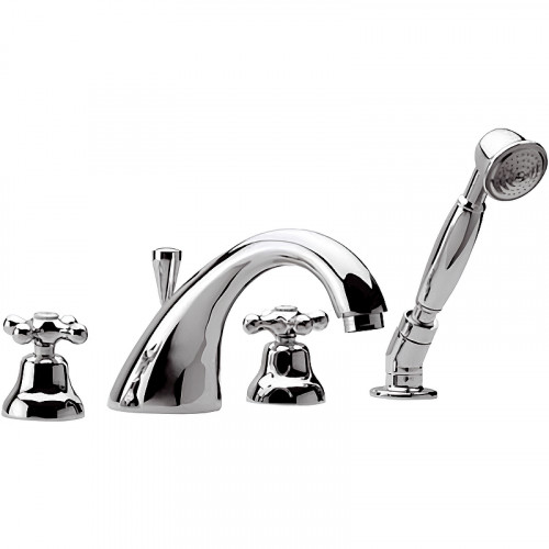 Смеситель на борт ванны Remer Liberty 06LI Хром латунь