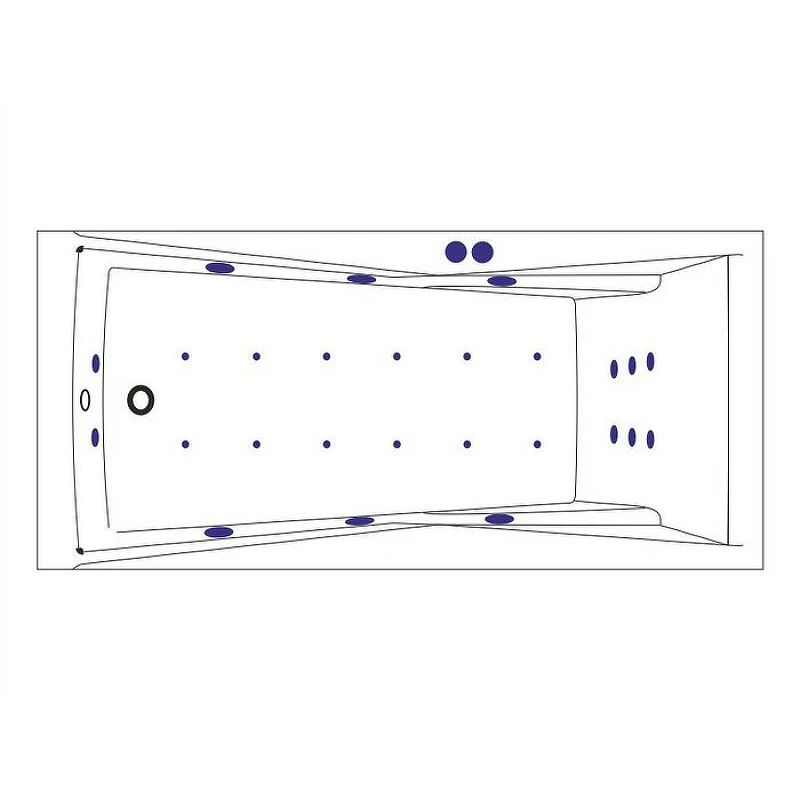Акриловая ванна Excellent Palace 170x75 WAEX.PAL17.ULTRA.BR с гидромассажем