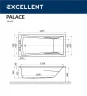 Акриловая ванна Excellent Palace 170x75 WAEX.PAL17.ULTRA.BR с гидромассажем