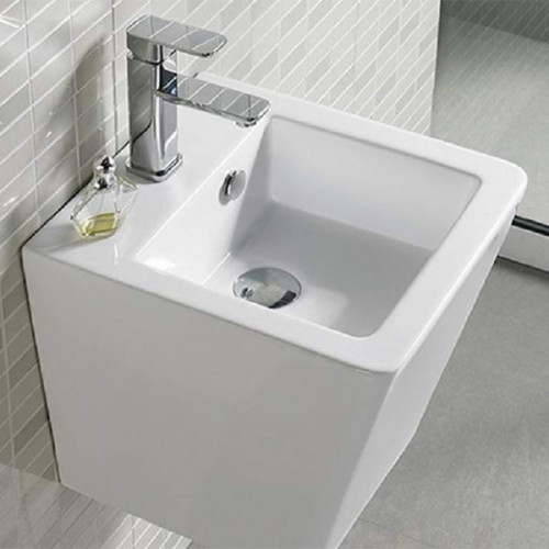 Раковина CeramaLux 37 500V Белая фаянс подвесная