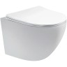 Комплект унитаза Aquatek Европа AQ1900-00 с инсталляцией Berges Novum L5 040215 с сиденьем Микролифт и Черной матовой клавишей смыва фарфор подвесной
