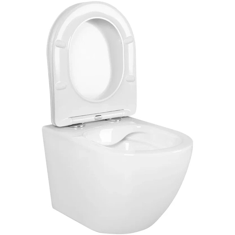 Комплект унитаза Aquatek Европа AQ1900-00 с инсталляцией Berges Novum L5 040215 с сиденьем Микролифт и Черной матовой клавишей смыва фарфор подвесной
