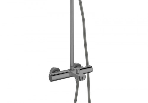 Душевая система Aquatek Вега AQ2043BGM с термостатом цвет Оружейная сталь