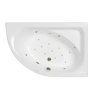 Акриловая ванна Whitecross Aquarella 170x110 R 0109.170110.100.RELAX.BR цвет Белый с гидромассажем форсунки Бронза