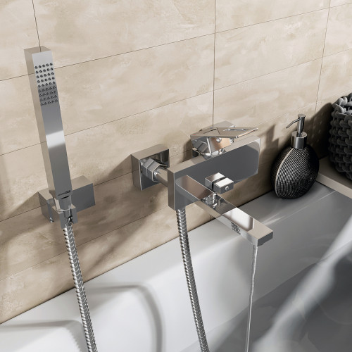 Смеситель для ванны WasserKRAFT Alme 1501 Хром на стену