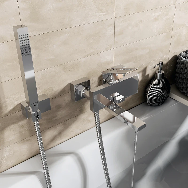 Смеситель для ванны WasserKRAFT Alme 1501 Хром на стену