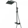 Душевая система Webert Elio EL980515560METAL Черный матовый с верхним душем металл латунь на стену