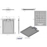 Душевой поддон из искусственного камня Esbano Luxe ESP-LX108W 100x80 ESPLX 108W Белый матовый