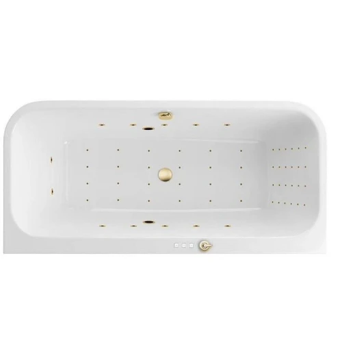 Акриловая ванна Excellent Arana 180x85 WAEX.ARA18.NANO.GL цвет Белый с гидромассажем форсунки Золото