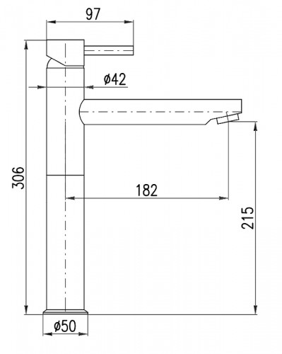 Смеситель для раковины Rav Slezak Seina SE930.5CMAT Черный матовый латунь