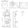 Унитаз с инсталляцией AM.PM Spirit V2.0 Aquaspin IS130151.701900 цвет Белый с сиденьем Микролифт и клавишей смыва цвет Хром глянцевый