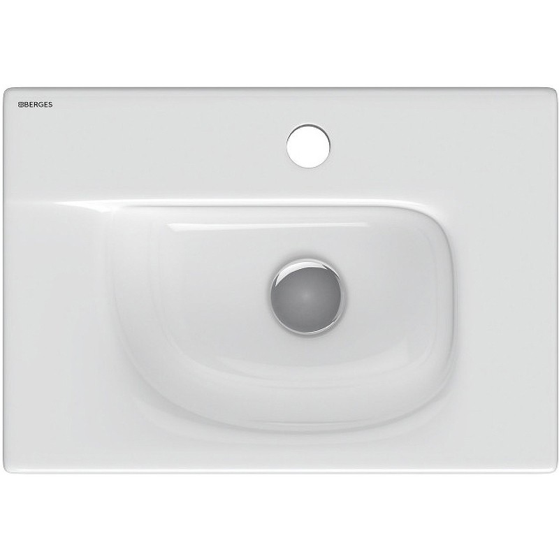 Раковина Berges Small 45 182008 Белая глянцевая фарфор подвесная, полувстраиваемая