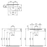 Раковина Berges Small 45 182008 Белая глянцевая фарфор подвесная, полувстраиваемая