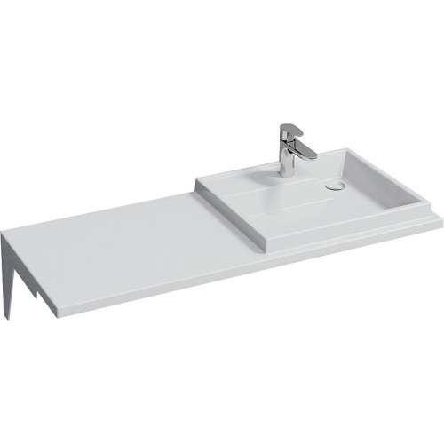 Раковина СанТа Юпитер 120 R 900125 на стиральную машину Белая искусственный камень (литьевой мрамор) подвесная, на стиральную машину