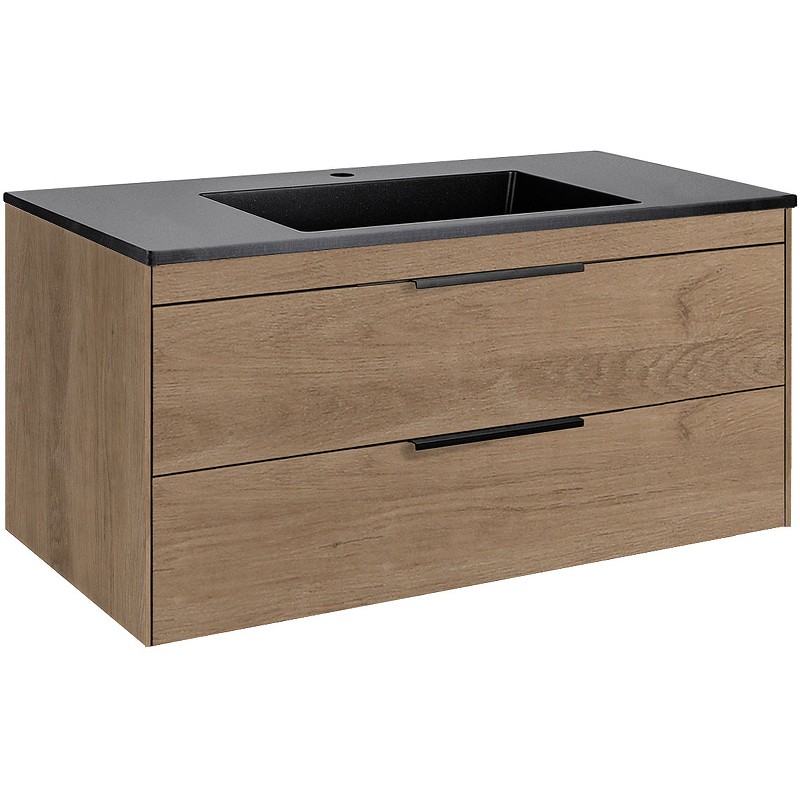Тумба под раковину Vincea Chiara 2D 100 VMC-2C2100NO подвесная N.Oak МДФ / ЛДСП