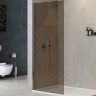 Душевая перегородка Cezares Liberta 120 LIBERTA-L-1-TB-120-BR-Cr профиль Хром стекло бронзовое