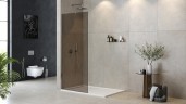 Душевая перегородка Cezares Liberta 120 LIBERTA-L-1-TB-120-BR-Cr профиль Хром стекло бронзовое
