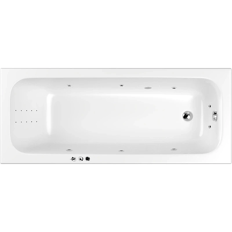 Акриловая ванна Whitecross Vibe 180x75 0105.180075.100.SMARTNANO.CR с гидромассажем
