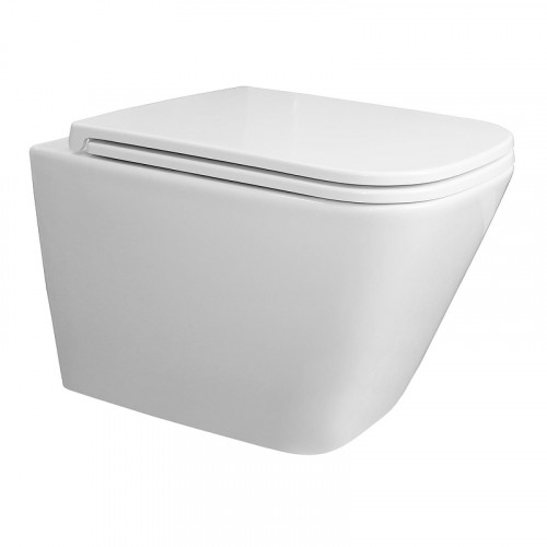 Унитаз Azario Teramo Торнадо AZ-0052-UQ3 подвесной цвет Белый с сиденьем Микролифт