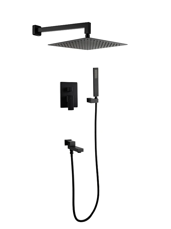 Душевая система FILARETE Fing FL1040BL цвет Черный матовый