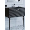 Тумба под раковину Boheme Armadi Art Vallessi Avangarde Linea 80 842-080-BCR подвесная Черная Хром МДФ / ЛДСП