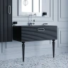 Тумба под раковину Boheme Armadi Art Vallessi Avangarde Linea 80 842-080-BCR подвесная Черная Хром МДФ / ЛДСП