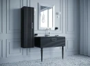 Тумба под раковину Boheme Armadi Art Vallessi Avangarde Linea 80 842-080-BCR подвесная Черная Хром МДФ / ЛДСП