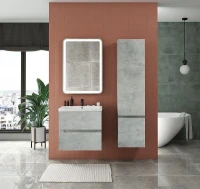 Шкаф пенал Art&Max Techno 40 R AM-Techno-1600-AC-SO-LS935-R подвесной цвет Бетон лофт натуральный
