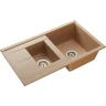 Кухонная мойка Aquaton Делия 87 1A716232DE220 Песочная искусственный камень (литьевой мрамор) встраиваемый