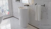 Раковина Whitecross Stella 50 0707.050040.100 Белая глянцевая искусственный камень (литьевой мрамор) напольный