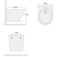 Биде Boheme Fiore 978-BIDET-MW подвесное Белое матовое