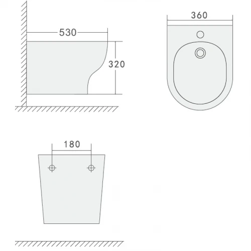 Биде Boheme Fiore 978-BIDET-MW подвесное Белое матовое