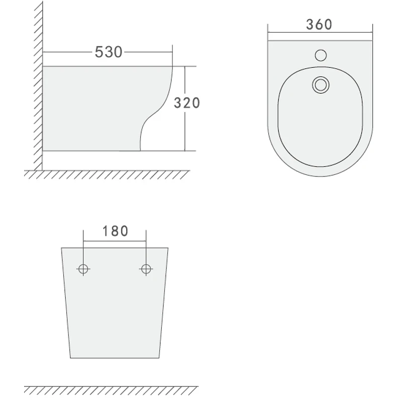 Биде Boheme Fiore 978-BIDET-MW подвесное Белое матовое