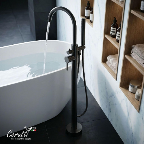 Смеситель для ванны Ceruttispa Тобия (Tobia) GG CT12113 12113 цвет Графит