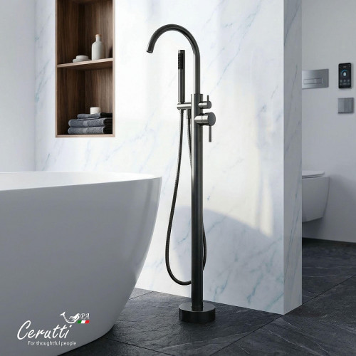 Смеситель для ванны Ceruttispa Тобия (Tobia) GG CT12113 12113 цвет Графит