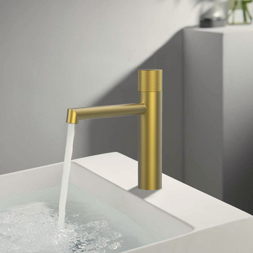 Смеситель для раковины Vincea Desire VBF-1D3BG Брашированное золото латунь