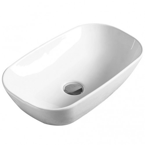Раковина SantiLine 46 SL-1050 Белая фаянс накладная