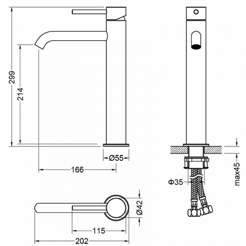 Смеситель для раковины Aquatek Европа AQ1304CR Хром латунь