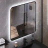 Зеркало Bond Loft 80x80 M35ZE-8080 с подсветкой Черное глянцевое с бесконтактным выключателем МДФ / ЛДСП, стекло