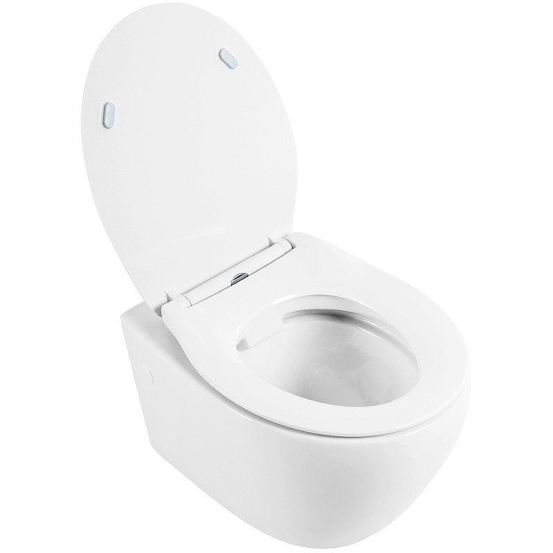 Комплект унитаза с инсталляцией BelBagno Prospero BB507B/BB2020SC/BB002-80/BB005-PR-CHROME с сиденьем Микролифт и клавишей смыва Хром глянцевый фаянс подвесной