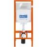 Комплект унитаза с инсталляцией BelBagno Prospero BB507B/BB2020SC/BB002-80/BB005-PR-CHROME с сиденьем Микролифт и клавишей смыва Хром глянцевый фаянс подвесной