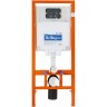 Комплект унитаза с инсталляцией BelBagno Prospero BB507B/BB2020SC/BB002-80/BB005-PR-CHROME с сиденьем Микролифт и клавишей смыва Хром глянцевый фаянс подвесной