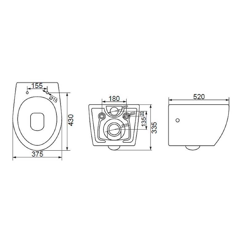 Комплект унитаза с инсталляцией BelBagno Prospero BB507B/BB2020SC/BB002-80/BB005-PR-CHROME с сиденьем Микролифт и клавишей смыва Хром глянцевый фаянс подвесной