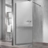 Душевая перегородка Vincea Walk-In 100 VSW-1H100MRGM профиль Вороненая сталь стекло зеркальное