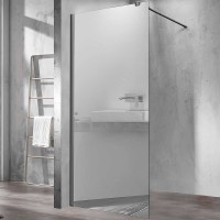 Душевая перегородка Vincea Walk-In 100 VSW-1H100MRGM профиль Вороненая сталь стекло зеркальное